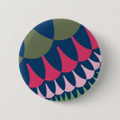 Forest Green- en roze schalen Ronde Button 5,7 Cm (Voorkant)