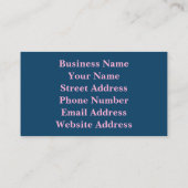 Forest Green- en roze schalen Visitekaartje (Achterkant)