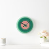 Forest Green en Salmon Pink Ronde Klok (Huis)
