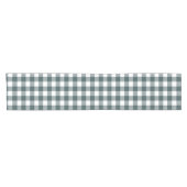 Forest Green Farmhouse Buffalo Plaid Korte Tafelloper (Horizontaal)