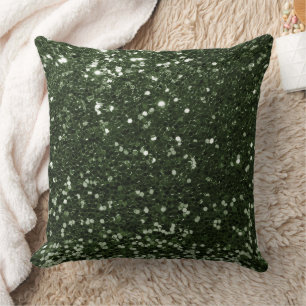 Forest Green Faux Sequin Glitter Sierkussen