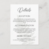 Forest Green Ferns Wedding Details Behuizing Kaart (Voorkant)