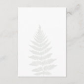 Forest Green Ferns Wedding Details Behuizing Kaart (Achterkant)