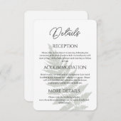 Forest Green Ferns Wedding Details Behuizing Kaart (Voorkant / Achterkant)