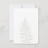 Forest Green Ferns Wedding Details Behuizing Kaart (Achterkant)