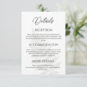 Forest Green Ferns Wedding Details Behuizing Kaart (Staand voorkant)