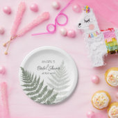 Forest Green Ferns Wedding Papieren Bordje (Feest)