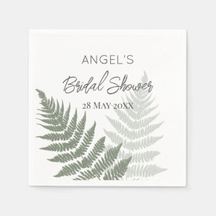 Forest Green Ferns Wedding Servet