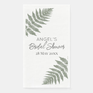 Forest Green Ferns Wedding Servet