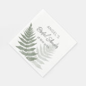 Forest Green Ferns Wedding Servet (Hoek)