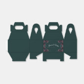 Forest Green Floral Wedding Bedankdoosjes (Uitgevouwen)