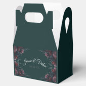 Forest Green Floral Wedding Bedankdoosjes (Geopend)