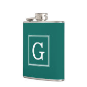 Forest Green Framed Monogram Heupfles (Links)