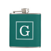 Forest Green Framed Monogram Heupfles (Voorkant)