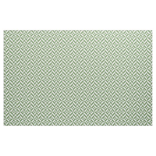 Forest Green Geometric Deco Cube Pattern Stof (Yard (91,4 cm))