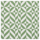 Forest Green Geometric Deco Cube Pattern Stof (Swatch)