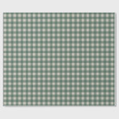 Forest Green Gingham Pattern Cadeaupapier (Vlak)