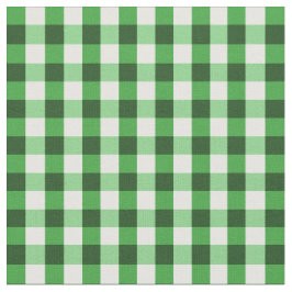 Forest Green Gingham Pattern Stof