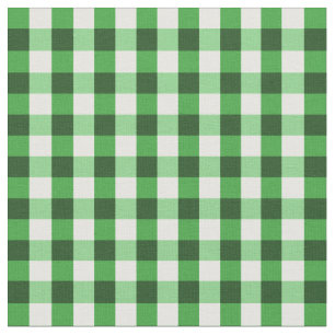 Forest Green Gingham Pattern Stof