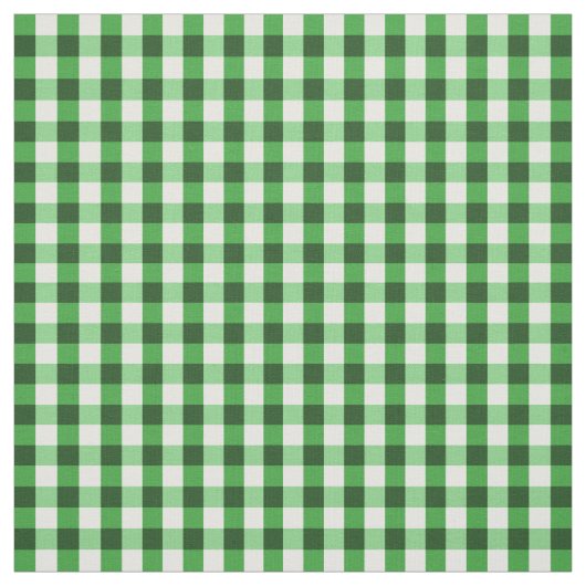 Forest Green Gingham Pattern Stof (Swatch)