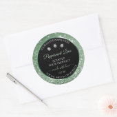 Forest Green Glitter Black Product Label Jewels (Envelop)