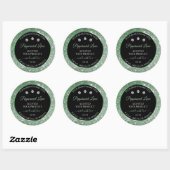 Forest Green Glitter Black Product Label Jewels (Vel)