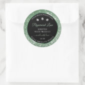 Forest Green Glitter Black Product Label Jewels (Tas)