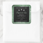 Forest Green Glitter Black Product Label Jewels (Tas)
