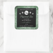 Forest Green Glitter Black Product Labels en Logo (Tas)