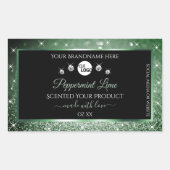 Forest Green Glitter Black Product Labels en Logo (Voorkant)