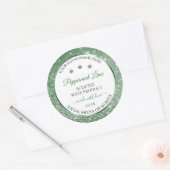 Forest Green Glitter White Product Labels Diamonds (Envelop)