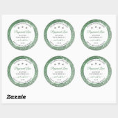 Forest Green Glitter White Product Labels Diamonds (Vel)