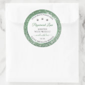 Forest Green Glitter White Product Labels Diamonds (Tas)