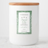 Forest Green Glitter White Product Labels Diamonds Voedselcontainer Etiket (Voorkant)