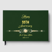 Forest Green Gold Foil Jubileum Gastenboek (Voorkant)