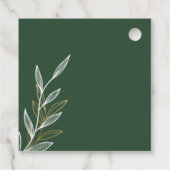Forest Green Gold Leaf Gift Label (Achterkant)