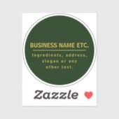 Forest Green & Gold Multi-Purpose Sticker (Vel)