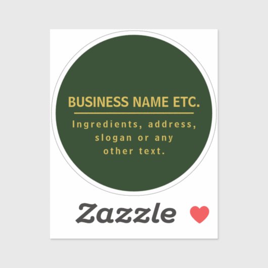 Forest Green & Gold Multi-Purpose Sticker (Vel)
