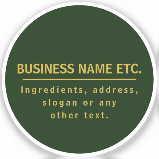 Forest Green & Gold Multi-Purpose Sticker (Voorkant)