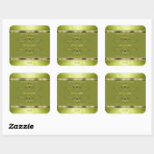 Forest Green Gold Product Labels Glitter Borders (Vel)