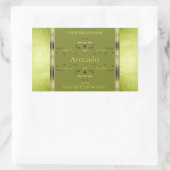 Forest Green Gold Product Labels Glitter Borders (Tas)