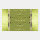 Forest Green Gold Product Labels Glitter Borders (Voorkant)