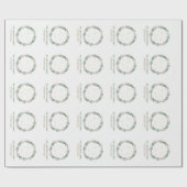 Forest Green Gold Stars Christmas Family Name Cadeaupapier (Vlak)