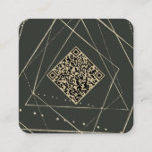 Forest Green & Gold | Visitekaartje QR-code vierka (Voorkant)