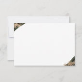 Forest Green Golden Brush Photo Save the Date Aankondiging (Achterkant)