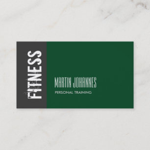 Forest Green Grey Personal Trainer Visitekaartje