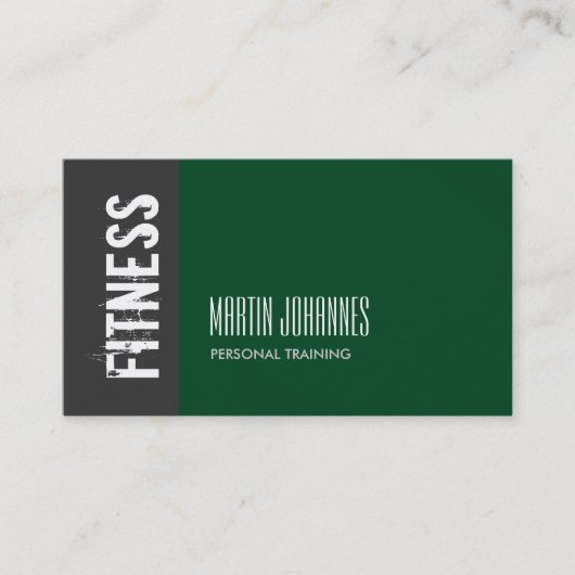 Forest Green Grey Personal Trainer Visitekaartje (Voorkant)