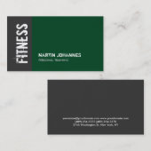 Forest Green Grey Personal Trainer Visitekaartje (Voorkant / Achterkant)