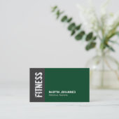 Forest Green Grey Personal Trainer Visitekaartje (Staand voorkant)