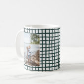 Forest Green Hand Drawn Pset Pattern 2 Foto Koffiemok (Voorkant links)